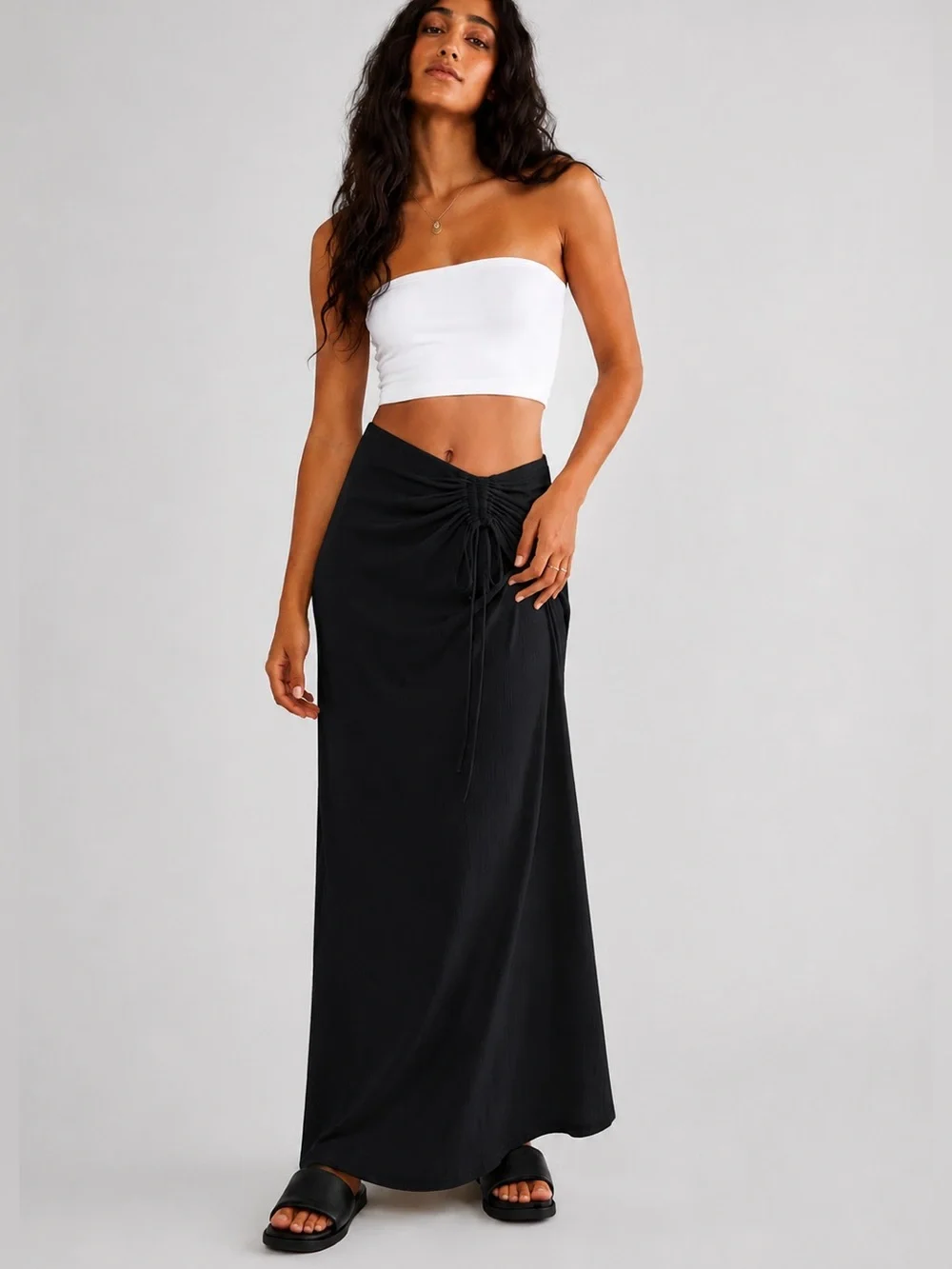 Free People Beach Halter Dress Convertible Skirt Women’s Medium Black P